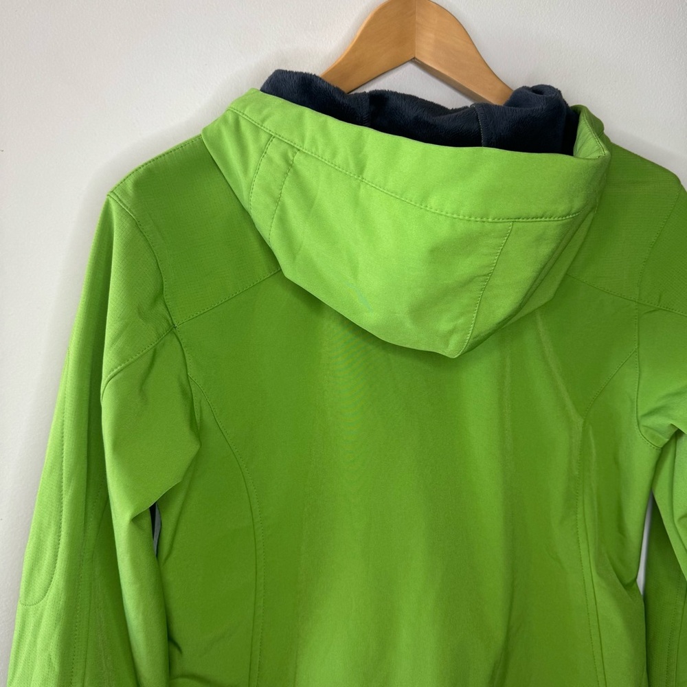 Black Diamond Soft Shell Fleece Lined Hooded Jacket SMALL lime green - Picture 6 of 9